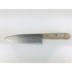 VTG Chicago Cutlery 41S Small Chef Knife 6" Stainless Blade Full Tang Wood USA